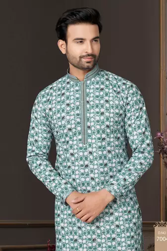 Outluk wedding collection vol 7 pintex lucknowi cotton kurta pajama for men