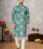 Outluk wedding lucknowi vol 8 cotton pintex lucknowi kurta pajama for men