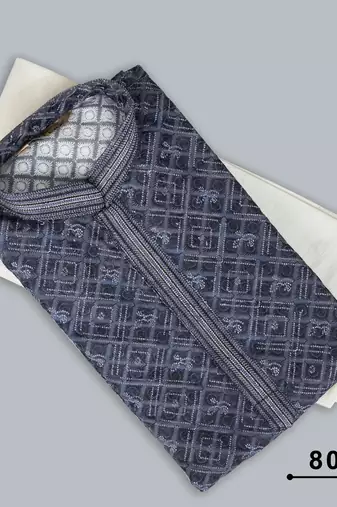 Outluk wedding lucknowi vol 8 cotton pintex lucknowi kurta pajama for men