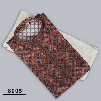 Outluk wedding lucknowi vol 8 cotton pintex lucknowi kurta pajama for men 2