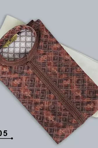 Outluk wedding lucknowi vol 8 cotton pintex lucknowi kurta pajama for men