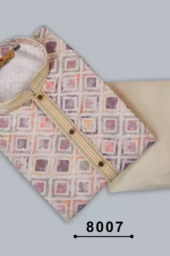 Outluk wedding lucknowi vol 8 cotton pintex lucknowi kurta pajama for men