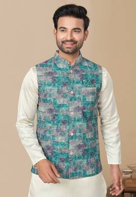 Outluk wedding collection vol 9 cotton modi jacket kurta pajama for men 2