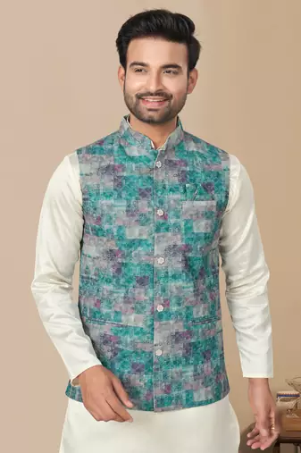 Outluk wedding collection vol 9 cotton modi jacket kurta pajama for men