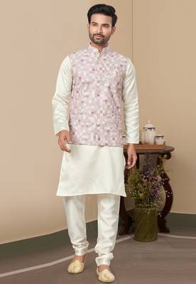 Outluk wedding collection vol 9 cotton modi jacket kurta pajama for men 1