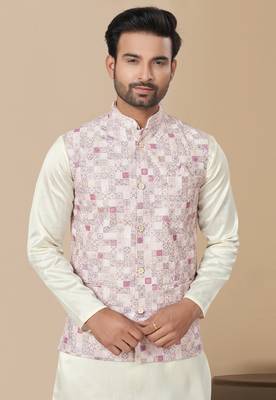 Outluk wedding collection vol 9 cotton modi jacket kurta pajama for men 2