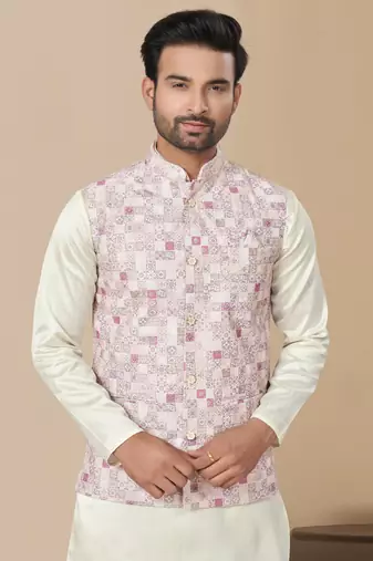 Outluk wedding collection vol 9 cotton modi jacket kurta pajama for men