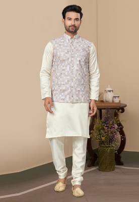 Outluk wedding collection vol 9 cotton modi jacket kurta pajama for men 1