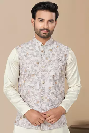 Outluk wedding collection vol 9 cotton modi jacket kurta pajama for men