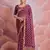 Wine Multi Dhaga Coding Sequin Georgette Saree with Blouse