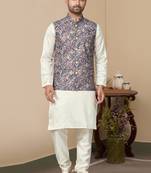 Outluk wedding collection vol 9 cotton modi jacket kurta pajama for men