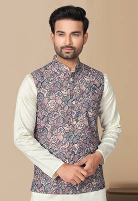 Outluk wedding collection vol 9 cotton modi jacket kurta pajama for men 2