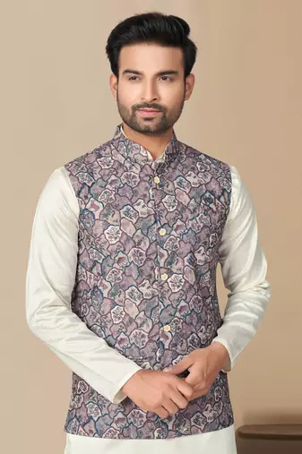 Outluk wedding collection vol 9 cotton modi jacket kurta pajama for men