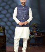 Outluk wedding lucknowi vol 10 cotton modi jacket kurta pajama