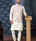 Outluk wedding lucknowi vol 10 cotton modi jacket kurta pajama