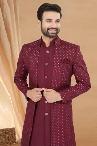 art silk indo western for men
