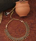 Multicolour Necklace Set With Pink Earrings