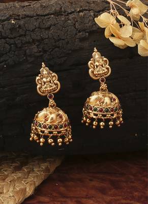 Laxmi Motif Gold Plated Necklace Set 2