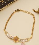 Floral-Shaped Gold Plated Bracelet