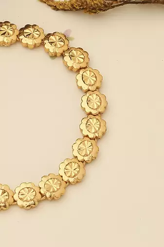 Floral Majesty Gold Plated Bracelet