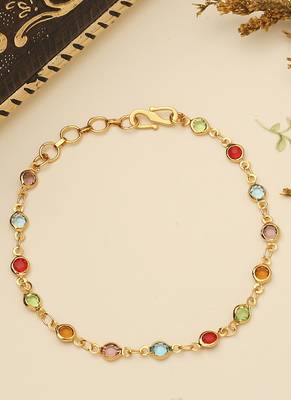 Multicolour Gold Plated Bracelet 1