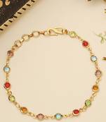 Multicolour Gold Plated Bracelet