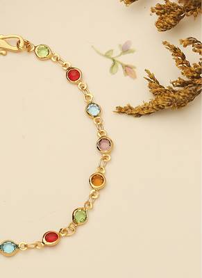 Multicolour Gold Plated Bracelet 2