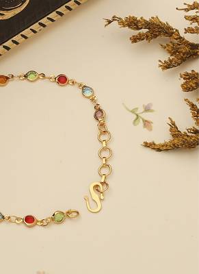 Multicolour Gold Plated Bracelet 3