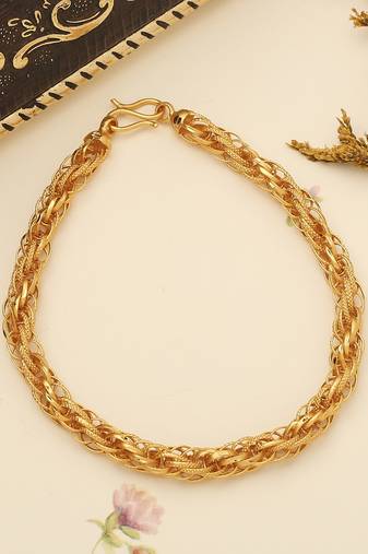 Trendy Men's Gold Plated Bracelet