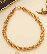 Trendy Men's Gold Plated Bracelet