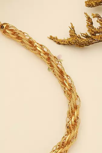 Trendy Men's Gold Plated Bracelet