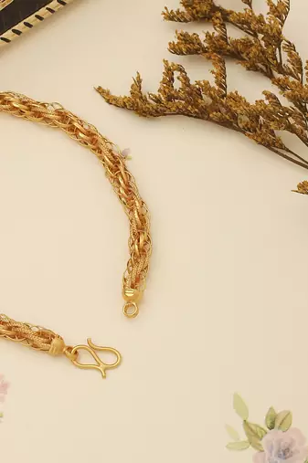 Trendy Men's Gold Plated Bracelet