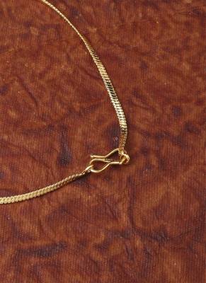 Gold Floral Necklace With Hanging Hearts 4
