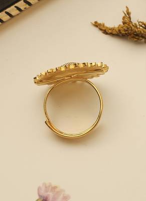 Yellow Gold Floral Rings 3