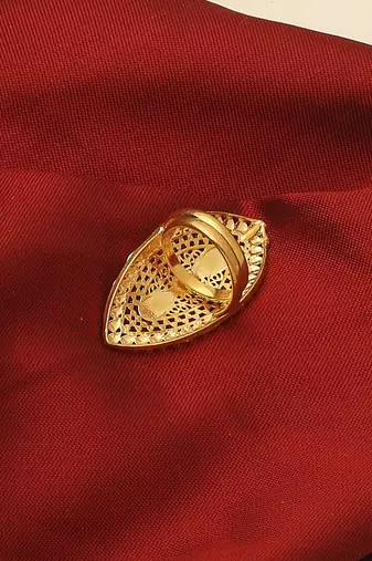 Gold Plated Oval Ring for Weddings