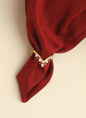 Pink White Gold Plated Vanki Ring 1