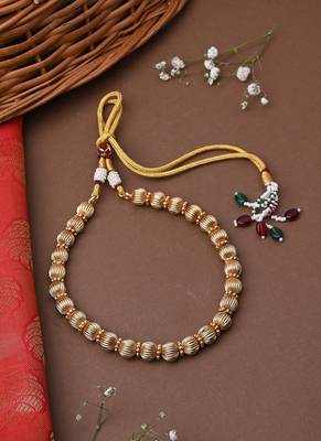 Gold Plated Round Necklace Set With Earrings 3