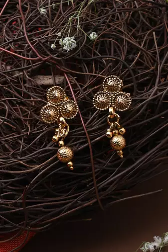 Yellow Gold-Plated Necklace Set for Wedding Glamour