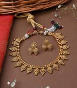 Antique Gold-Plated Temple Necklace Set
