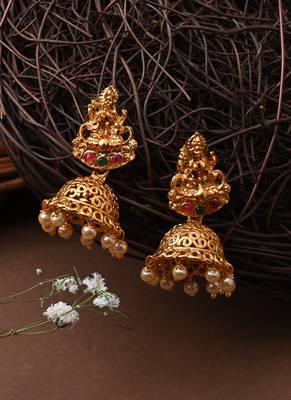 Multicolour Laxmi Motif Choker Set With Earrings 2