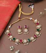 Multicolour Gold Plated Necklace Set
