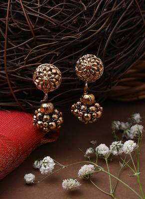 Antique Gold-Plated Beaded Necklace 2