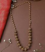 Antique Gold-Plated Beaded Necklace
