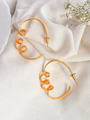 Gold plated half hoop erring 2