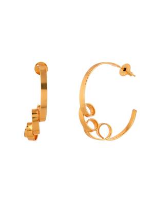 Gold plated half hoop erring 3