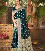 Tana Bana Satan Silk Zari Weaving Silk Blend Saree