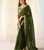 MANNEQUINE PRINTED SAREE WITH BEUTYFULL LACE