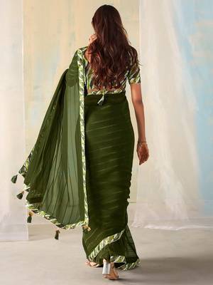 MANNEQUINE PRINTED SAREE WITH BEUTYFULL LACE 3