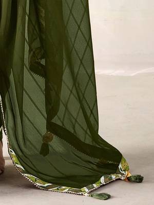 MANNEQUINE PRINTED SAREE WITH BEUTYFULL LACE 4