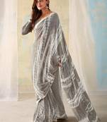 MANNEQUINE PRINTED SAREE WITH BEUTYFULL LACE